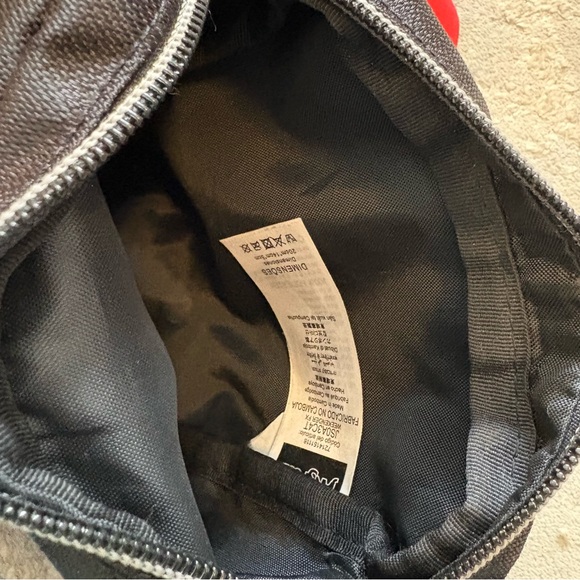 JanSport Black Weekender Crossbody Bag with Rainbow Webbed Adjustable Strap - Picture 6 of 8